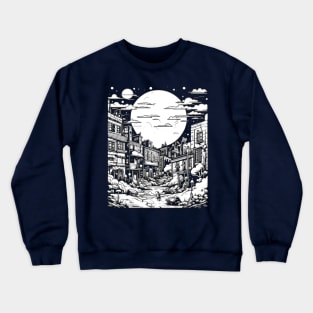 Abandoned CityScape At Night Crewneck Sweatshirt